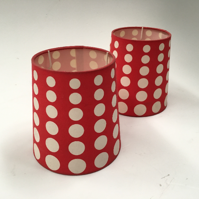 LAMPSHADE, Small Red White Polka Dot